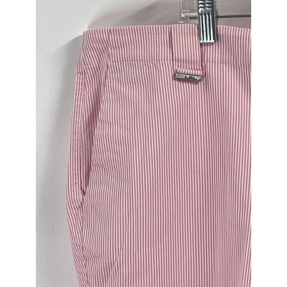 Ralph Lauren Nantucket Red Striped Crop Pants Cotton Old Money Country Club 2X - Picture 2 of 6
